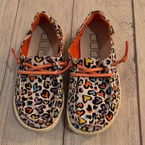 Colorful Heart Pattern Kids Shoes